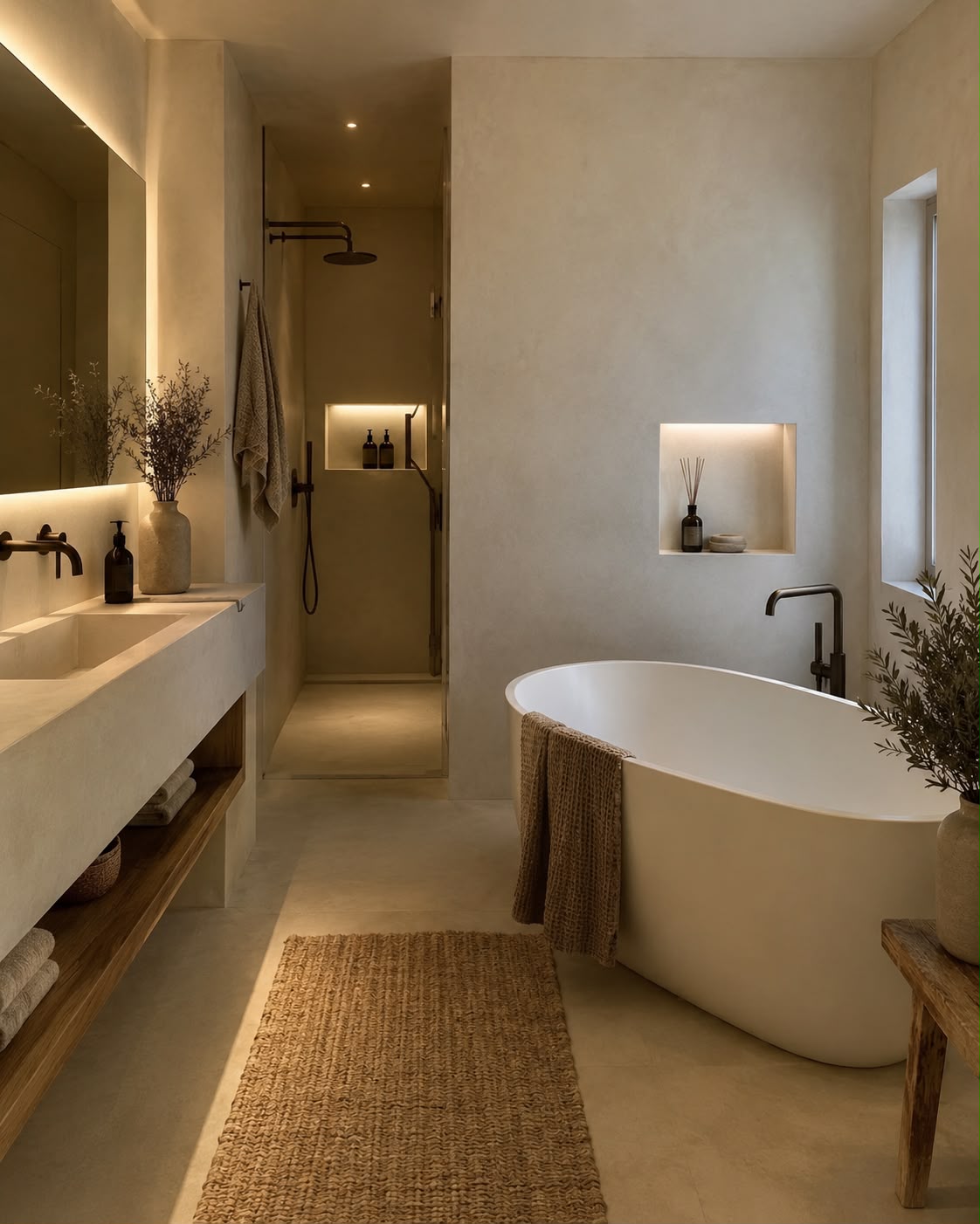 Trabajo de microcemento en baños y duchas realizado por Micronova 3