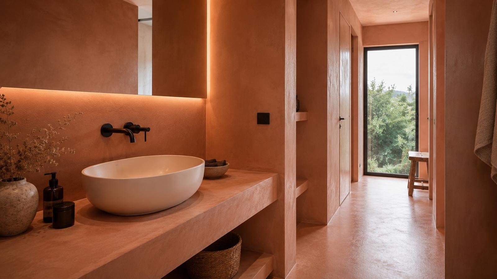 Trabajo de microcemento en baños y duchas realizado por Micronova 4